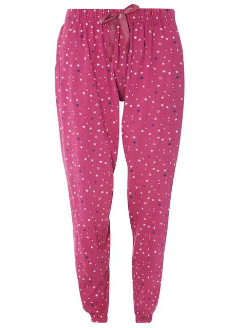 Purple Star Print Pyjama Bottoms